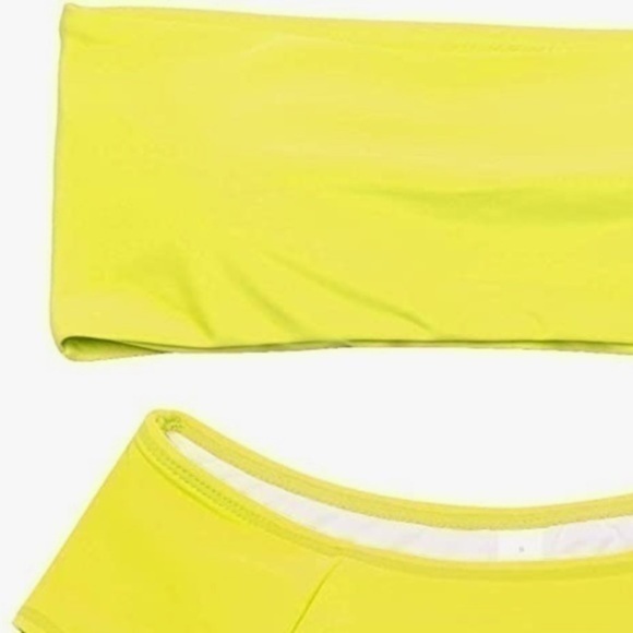 High Waist Bikini Neon Yellow - Picture 4 of 7